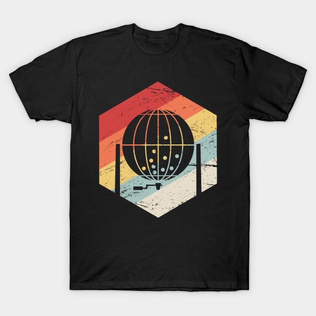 Retro Vintage Bingo Caller Icon T-Shirt by Wizardmode